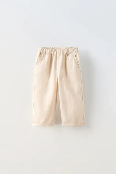 Kız Bebek Dantel Cep Detaylı Baggy Pantolon