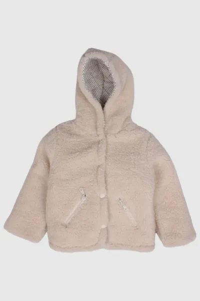 Kız Bebek Kapüşonlu Peluş Mont