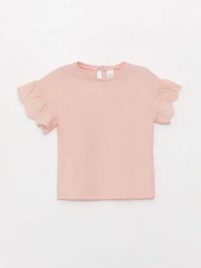 Kız Bebek Kolu Fırfırlı T-Shirt