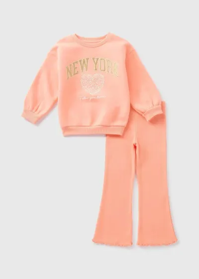 Kız Bebek Sweatshirt Tayt Takım