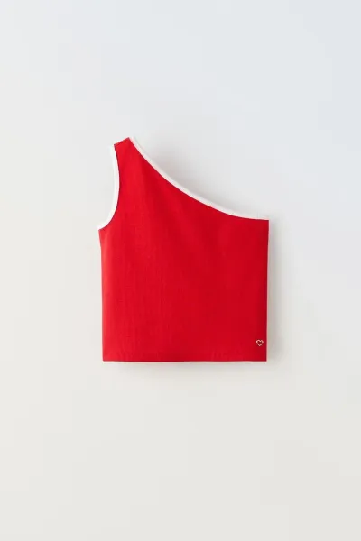 Kız Çocuk Asimetrik Kol T-Shirt