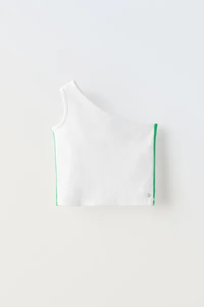 Kız Çocuk Asimetrik Kol T-Shirt