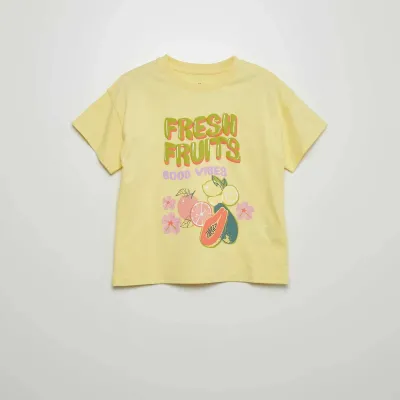 Kız Çocuk Baskılı Oversize T-Shirt