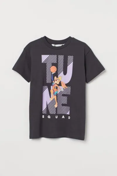 Kız Çocuk Baskılı Oversize T-Shirt