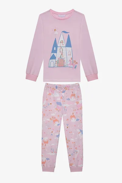 Kız Çocuk Baskılı Pijama Takımı