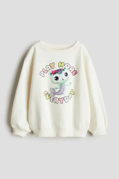 Kız Çocuk Baskılı Sweatshirt