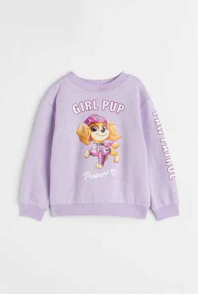 Kız Çocuk Baskılı Sweatshirt