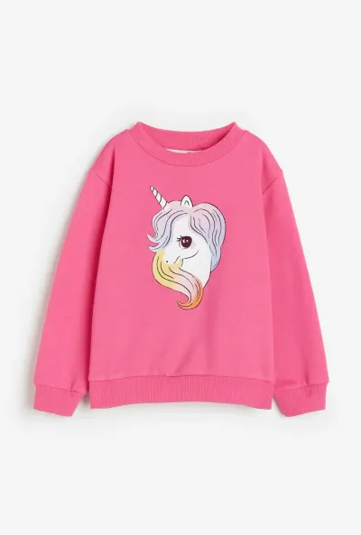 Kız Çocuk Baskılı Sweatshirt
