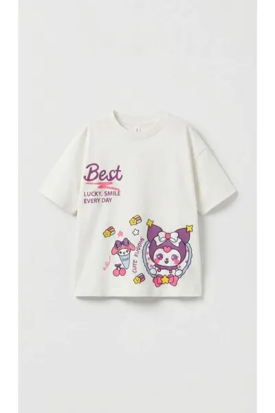 Kız Çocuk Baskılı T-Shirt