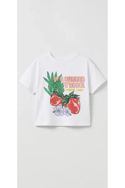 Kız Çocuk Baskılı T-Shirt
