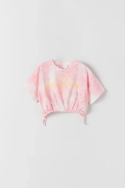 Kız Çocuk Batik Crop T-Shirt