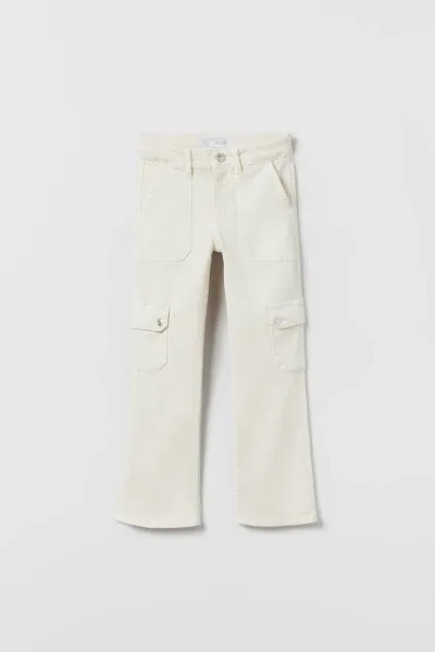 Kız Çocuk Denim İspanyol Paça Pantolon
