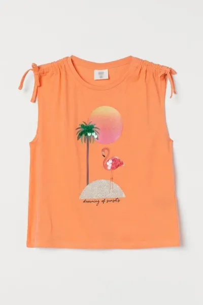 Kız Çocuk Garson Boy Sıfır Kol T-Shirt