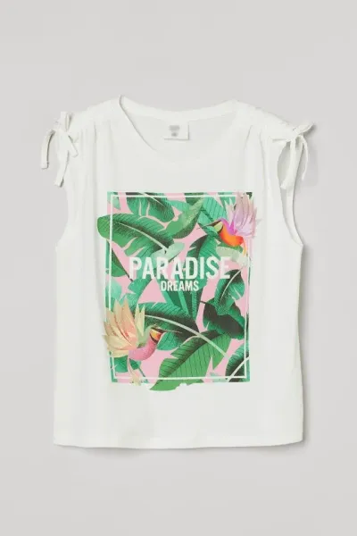 Kız Çocuk Garson Boy Sıfır Kol T-Shirt