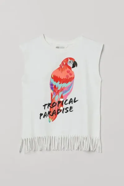 Kız Çocuk Garson Boy Sıfır Kol T-Shirt