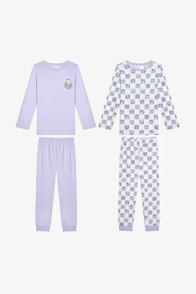 Kız Çocuk İkili Pijama Takımı