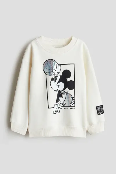 Kız Çocuk Parlak Baskılı Sweatshirt