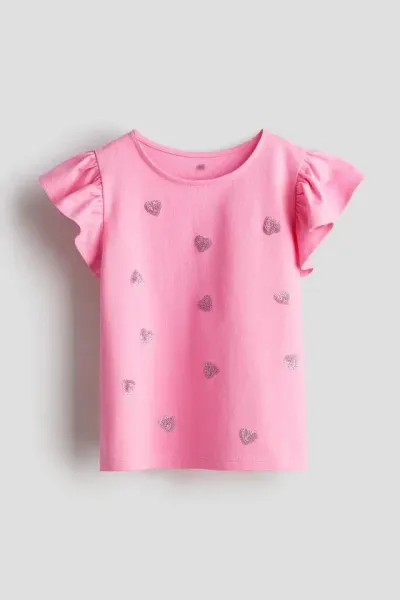 Kız Çocuk Pullu T-Shirt
