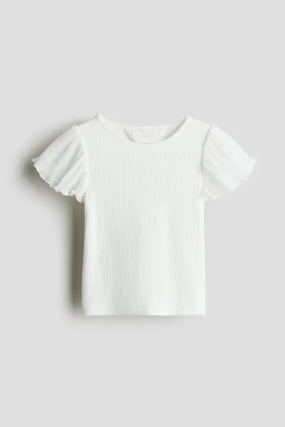 Kız Çocuk Şifon Kollu T-Shirt