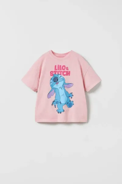 Kız Çocuk Sırtı Baskı Detaylı T-Shirt