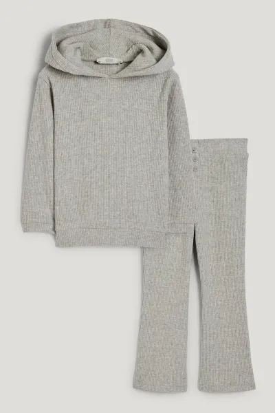 Kız Çocuk Sweatshirt Tayt Takım