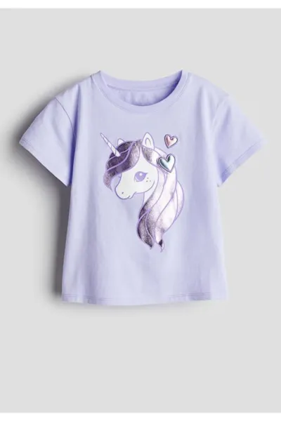 Kız Çocuk Kabartma Baskılı T-Shirt