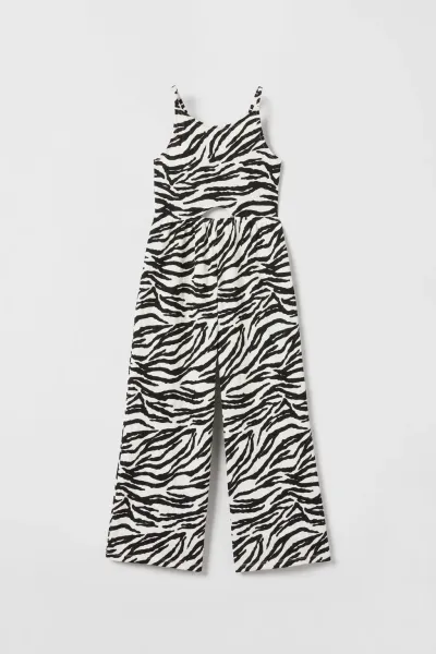 Kız Çocuk Zebra Desenli Tulum