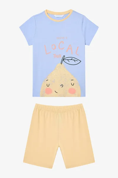 Unisex Çocuk Baskılı Pijama Takımı
