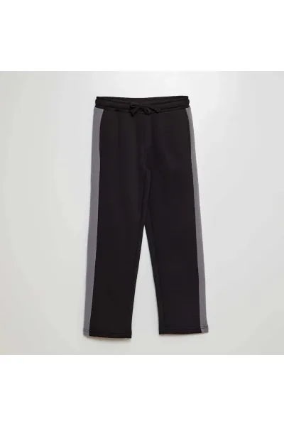 Unisex Çocuk Şeritli Düz Paça Eşofman