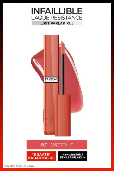L'Oréal Paris Infaillible Laque Resistance Likit Parlak Ruj - 601 Worth It