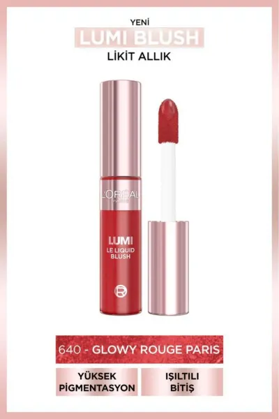 L'Oréal Paris Lumi Blush Likit Allık - 640 Glowy Rouge Paris