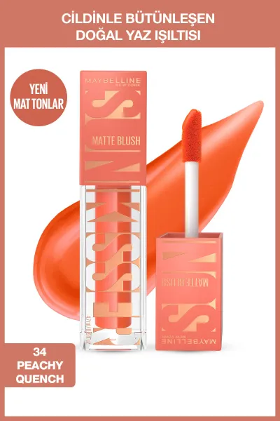 Maybelline New York Sunkisser Likit Allık-34 Peachy Quench