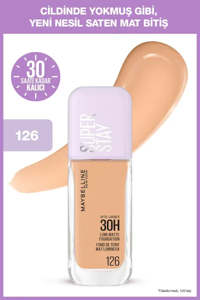Maybelline New York Super Stay Lumi Matte Fondöten - 126