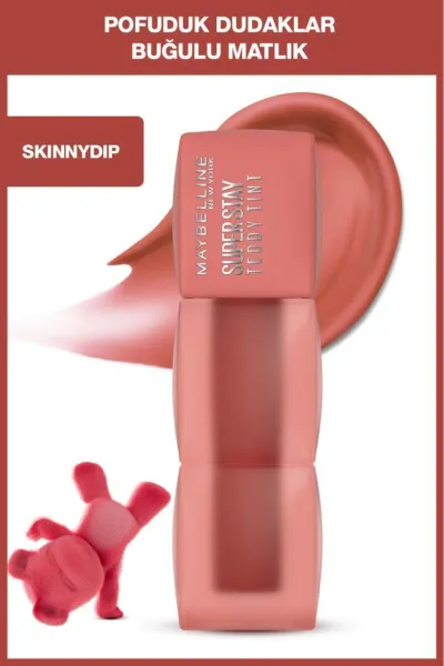 Maybelline New York Super Stay Teddy Tint Uzun Süre Kalıcı Likit Mat Tint 15 Skinny Dip