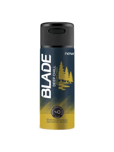 Blade Erkekler İçin Blade Deep Chill 150 ml Deodorant Sprey Aromatik Koku ile Ferahlatıcı