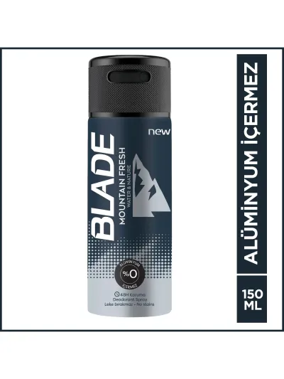 Blade Mountain Fresh Erkek Deodorant 150 Ml Hızlı Kurur, Leke Bırakmaz