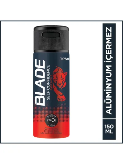 Blade Self Confidince Erkek Deodorant 150 Ml Hızlı Kurur, Leke Bırakmaz
