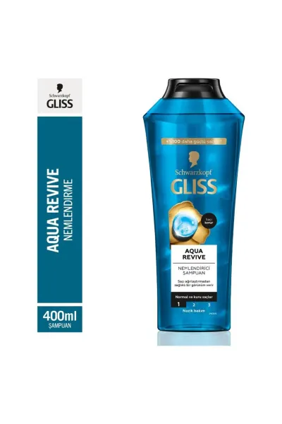 Gliss Aqua Revive Nemlendirici Şampuan Normal ve Kuru Saçlar 400 ml