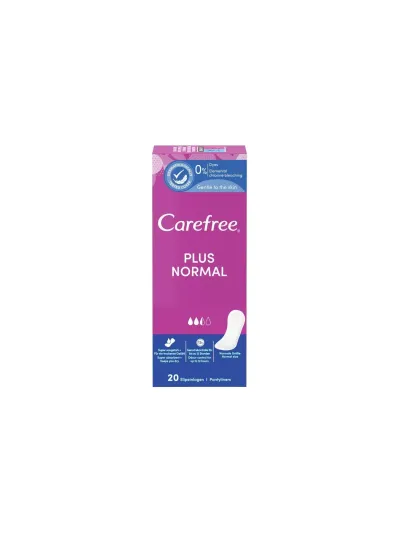 Carefree Plus Normal Günlük Ped 20 Adet Ferah Parfümlü Yumuşak Yüzeyle Konfor Sağlar