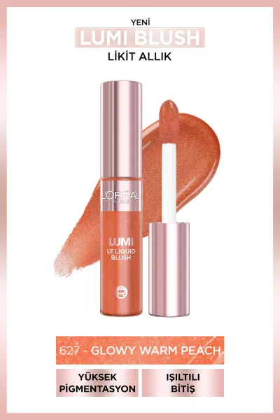 L’Oréal Paris Lumi Blush Likit Allık - 627 Glowy Warm Peach