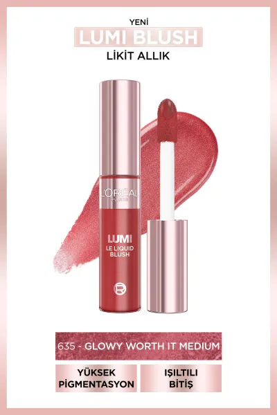 L'Oréal Paris Lumi Blush Likit Allık - 635 Glowy Worth It Medium