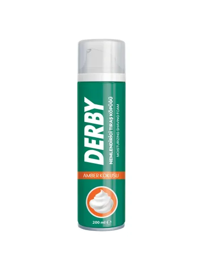 Derby Tıraş Köpüğü 200 ml Erkekler İçin Amber Kokulu Nemlendirici Pürüzsüzlük Sağlar