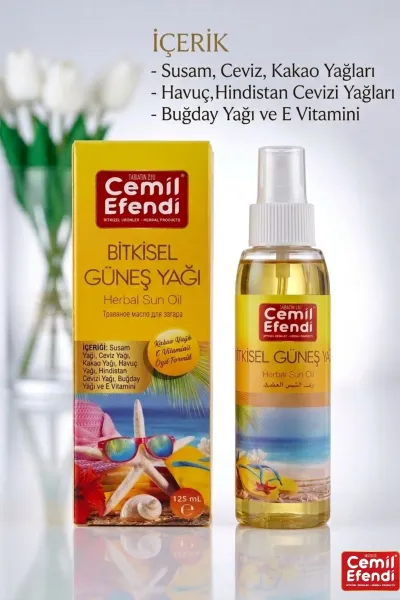 Cemil Efendi Güneş Yağı 125 ml Bitkisel