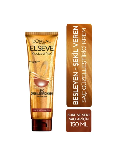 Elseve L'oréal Paris Besleyici Yağ Saç Güzelleştirici Krem 150 ml - Kuru ve Sert Saçlar