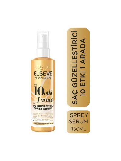 Elseve Mucizevi Yağ 10 Etki 1 Arada Saç Güzelleştirici Sprey Serum 150ml