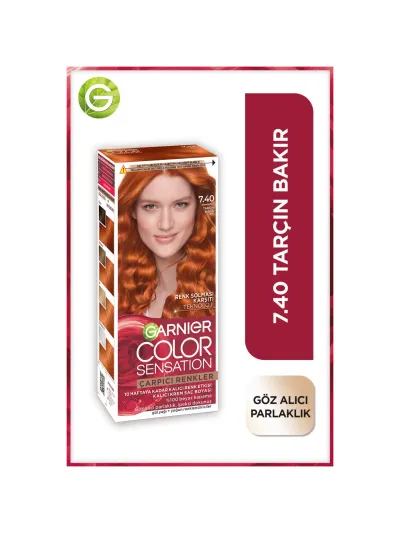 Garnier Çarpıcı Renkler 7.40 Tarçın Bakır Krem Saç Boyası Göz Alıcı Parlaklık ve Kalıcı Etki