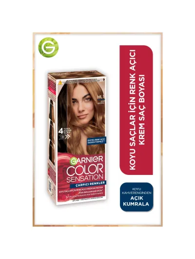 Garnier Çarpıcı Renkler Koyu Saçlar İçin Açık Kumral Krem Saç Boyası Yoğun Kalıcı Etki