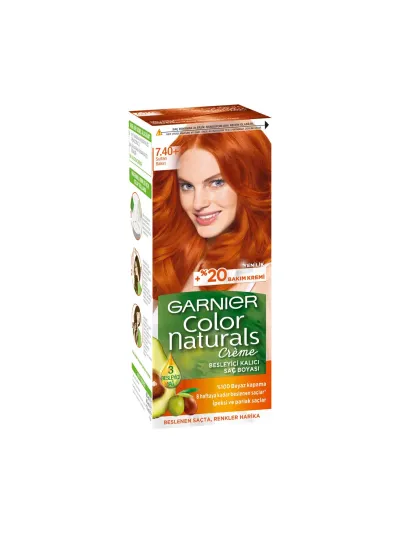 Garnier Color Naturals 7.40+ Sultan Bakırı Krem Saç Boyası %100 Beyaz Kapatma 99 ml