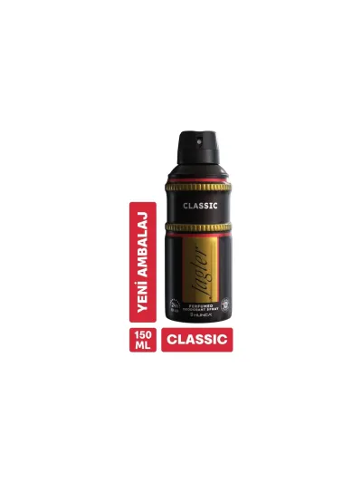 Jagler Classic Sprey Deodorant - Ferah Limon ve Misk Aroması, 150 ml, Erkekler İçin Tüm Cilt Tiplerine Uygun