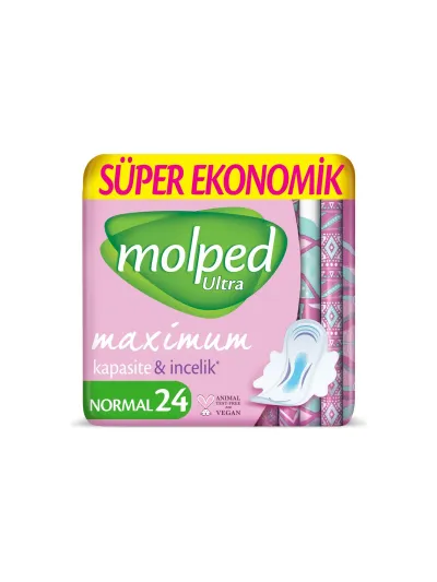 Molped Ultra 24 Adet Anatomik Normal Süper Hijyenik Ped Gün Boyu Konfor ve Sızıntı Önleyici